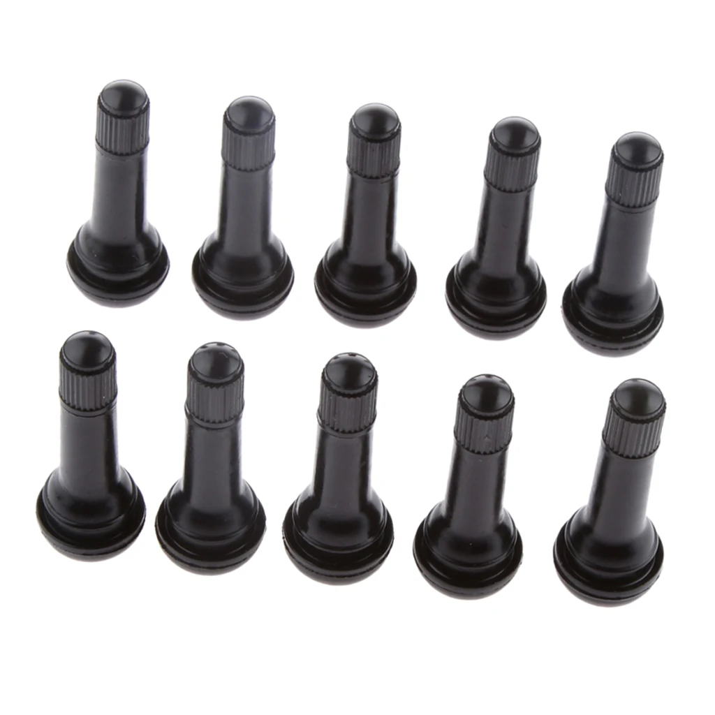 10PCS NEW TR414 RUBBER & ZINC SNAP IN TUBELESS CAR TYRE VALVE + DUST CAP Valvula del neumatico valve à pneus 