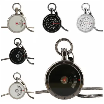 

New Fashion Unique Turntable Quartz Pocket Watch Creative Eyes Eyebrow Dial Design Men Women Chic Snake Chain Pendant Gift reloj