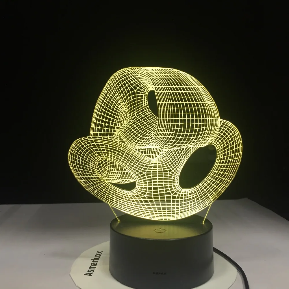 Креативная 3D лампа светодиодный ночник абстрактная графика акриловые лампы