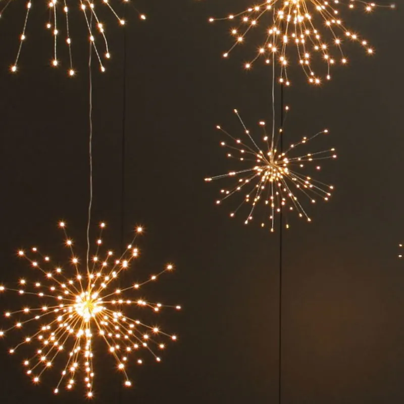 

Solar Powered Hanging Starburst String Light 200 Leds DIY Copper Fairy Garland Christmas Wedding Party Twinkle Lights