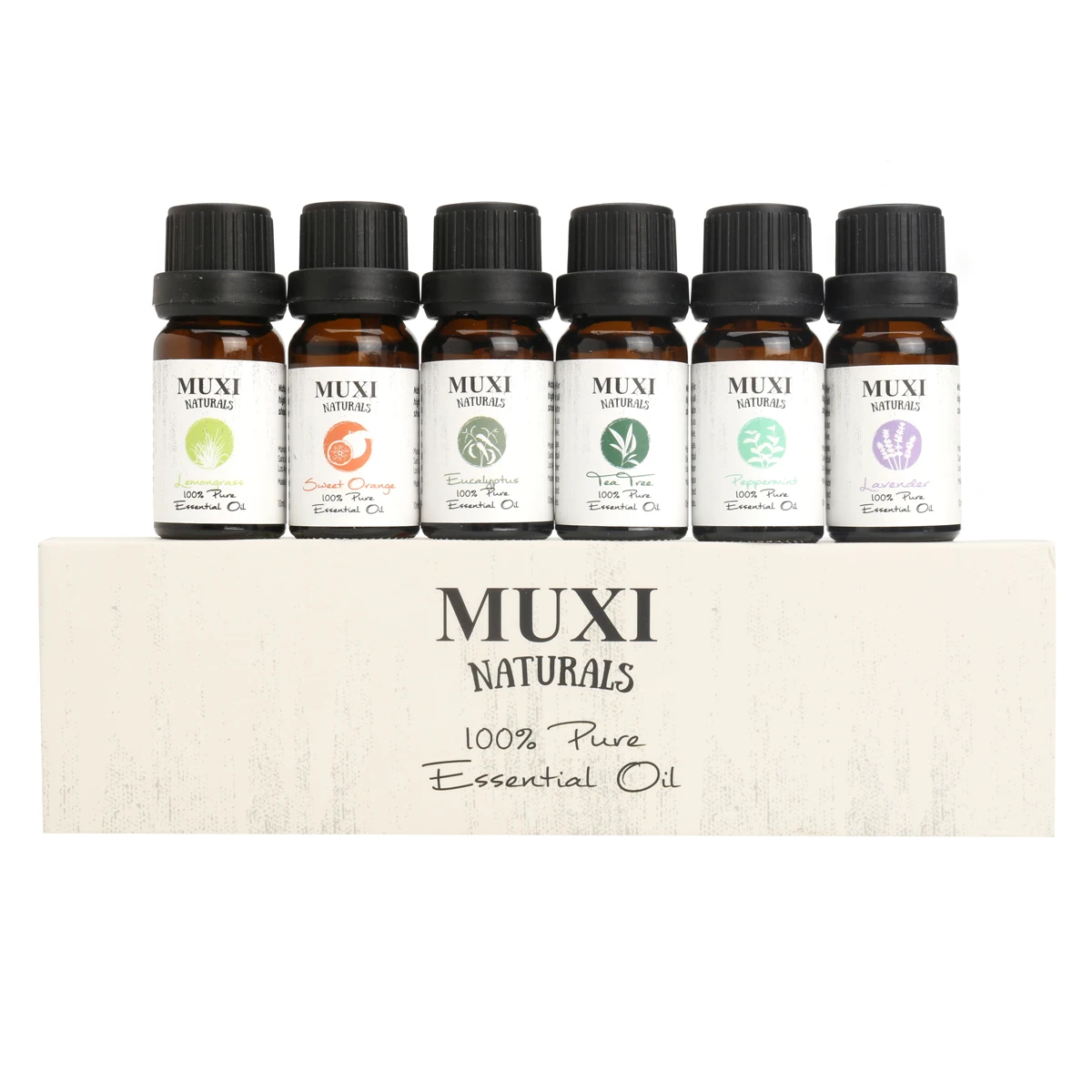 

6Pcs 10ml / Bottle Pure & Natural Essential Oils Humidifier Aromatherapy Fragrance Set