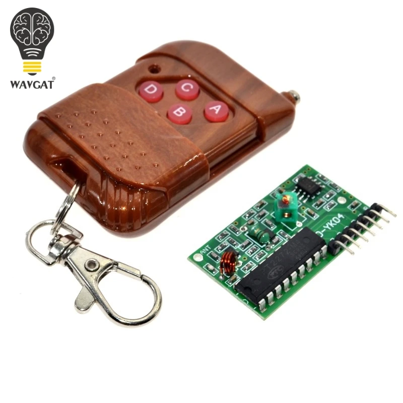 1set IC 2262/2272 4 Channel 315Mhz Key Wireless Remote Control Kits Receiver module For arduino
