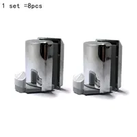 Smooth Set of 8 Chrome plated Shower door rollers/Shower door Lower Hooks 1