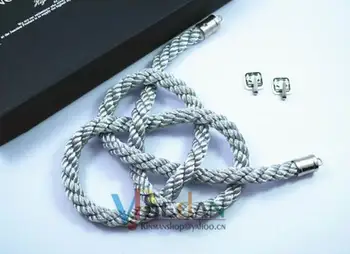 

1PCS JP JUNCTION PRODUCE SILVERY CAR KIN TSUNA ROPE VIP GOOD LUCKLY KNOTS ORNAMENTS FOR CAR REARVIEW MIRROR