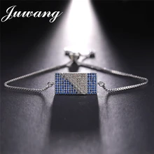 JUWANG кубического циркония и флаг Герцеговины Браслеты браслеты золотого и серебряного цвета розового золота Цвет регулируемые цепочка, ювелирное изделие, подарок