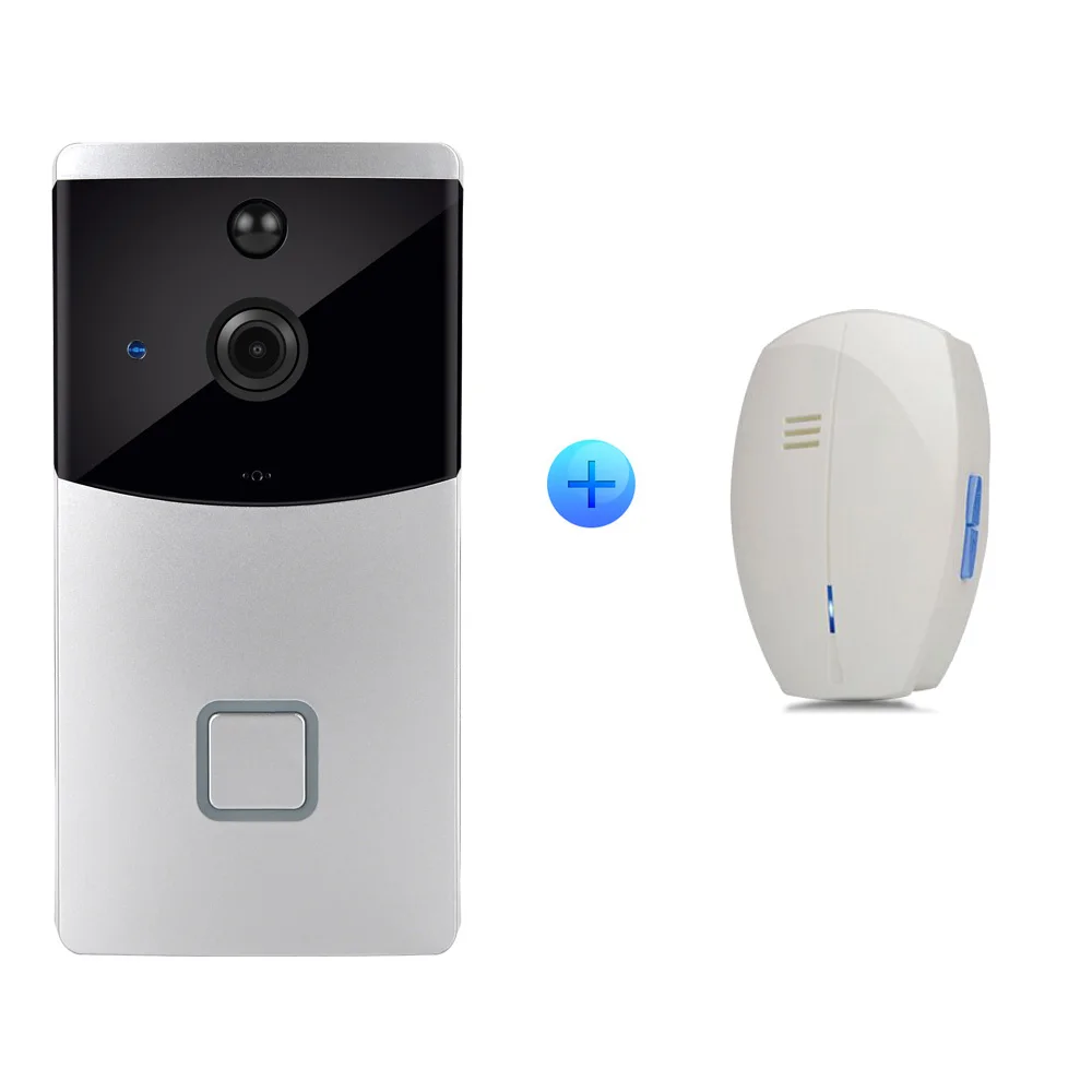 CUSAM Smart Wireless WiFi Video Doorbell 720P HD Camera Door Phone Intercom Two Way Audio Night Vision Motion Sensor Battery 