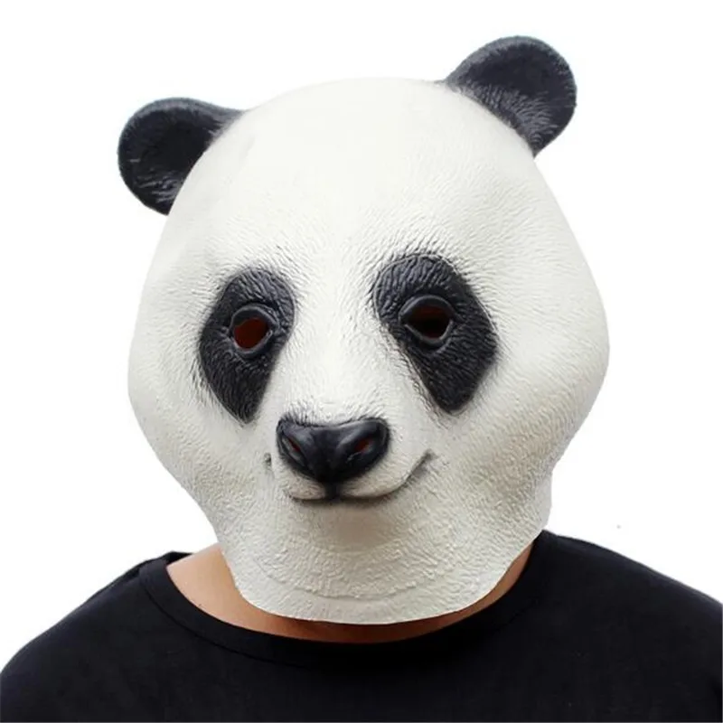 Lovely Chinese Giant Panda Rubber Animal Masks Cute Panda Head Latex