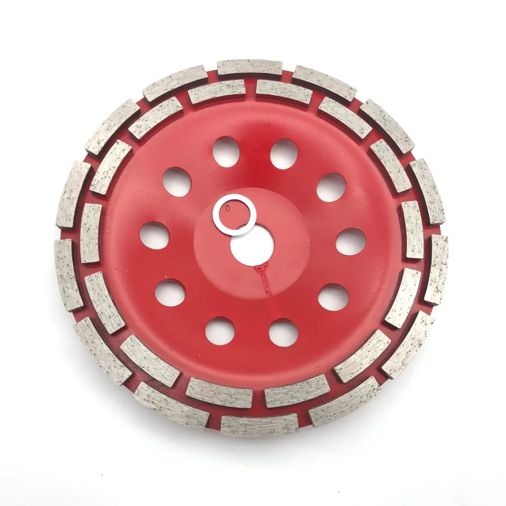 

5" 6" 7" Pro Diamond Double Row Cup Wheel Hard Concrete Field Stone Grinding Cut Hard Concrete Stone Brick Block Pavers wet/dry