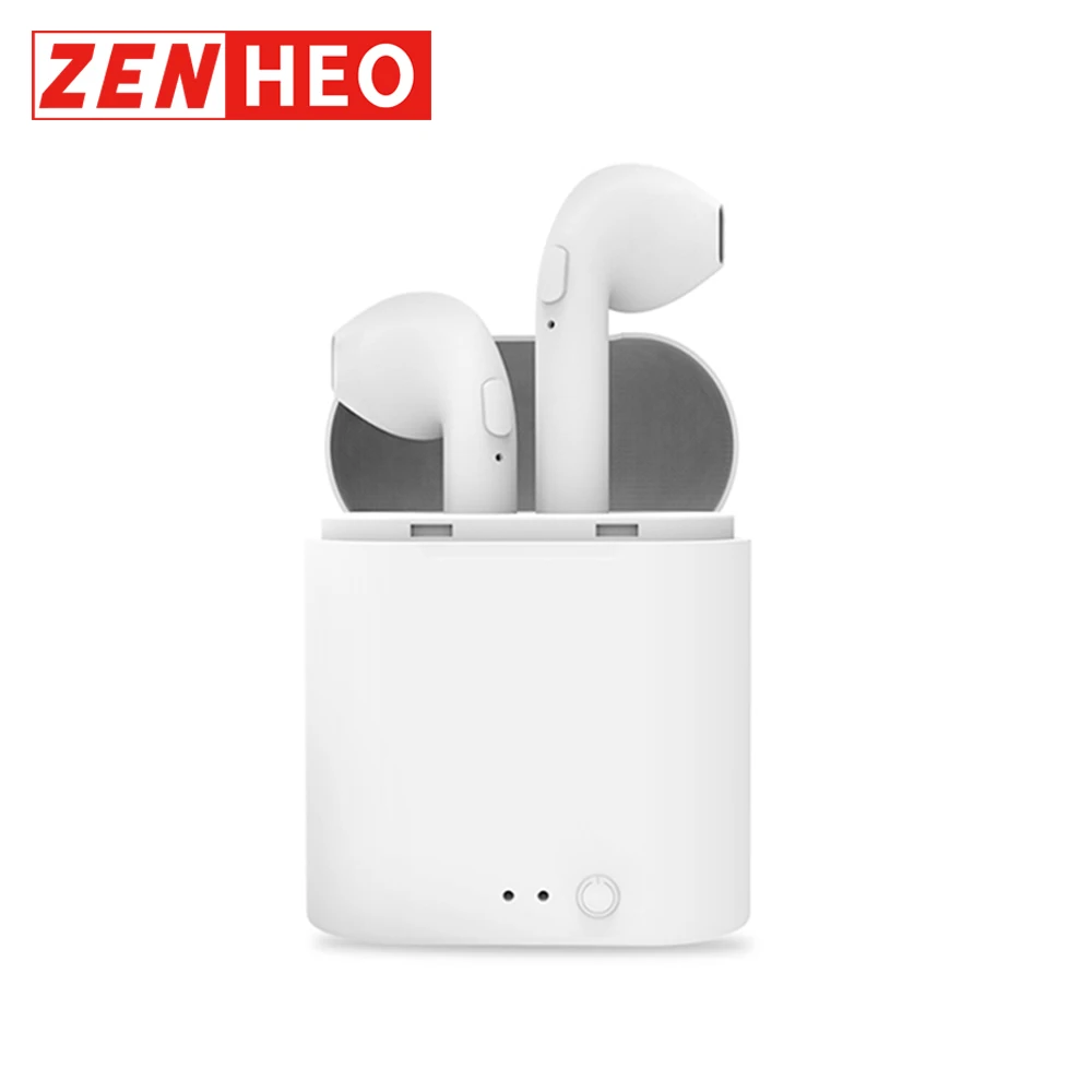 

ZENHEO i7s Mini TWS Bluetooth Earphones Wireless Headphone 50mAh Air Pods Cordless Headphone with Charge Box Earbuds for Phone