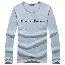 Брендовые весенние и осенние футболки, модные одноцветные мужские футболки с круглым вырезом, повседневные облегающие футболки с длинным рукавом, мужские рубашки S-5XL