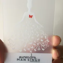 Пользовательские визитные карточки печать 5000 шт 0,38 мм пластиковый прозрачный ПВХ Визитные карточки односторонняя печать-прозрачная матовая поверхность