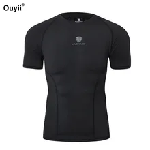 Мужская футболка для бега с коротким рукавом спортивные топы утягивающие футболки для бега быстросохнущие футболки облегающая фитнес дышащие мужские спортивные майки