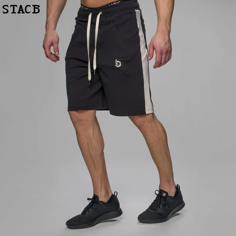 Для мужчин бордшорты пикантные пляжные бермуды одежда Sea короткие Для мужчин шорты хлопок 2018 Повседневное штаны Фитнес короткие Jogger