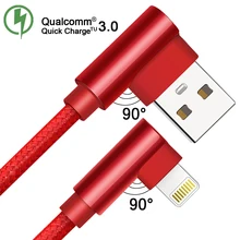 QC 3,0 двойной локоть мобильный телефон USB кабель для передачи данных Micro usb type C кабель для samsung Galaxy S9 S8 Plus зарядный кабель