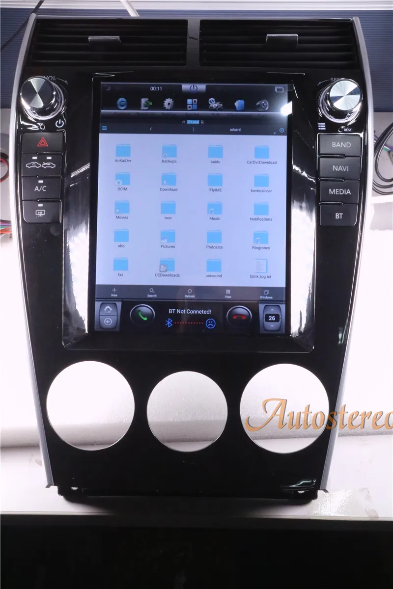 Cheap Android 7.1 Tesla style Car no DVD Player GPS Navigation For Mazda6 2002-2008 radio tape recorder stereo headunit multimedia IPS 23