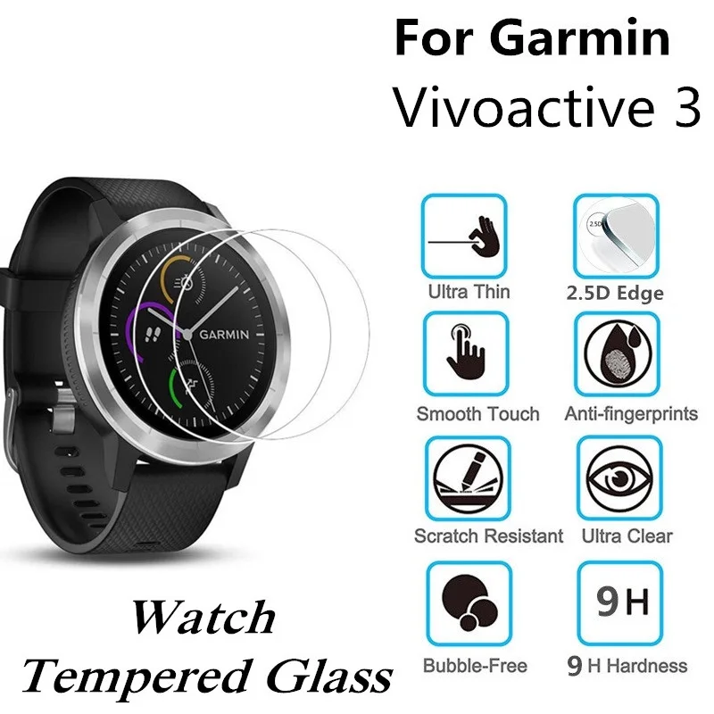 10 шт. закаленное стекло для Garmin Vivoactive 3 trainer d36 мм круглая Защитная пленка экрана