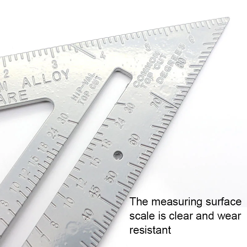 

7Inch Aluminum Alloy Right Angle Ruler Triangular Measuring Woodworking Tool QJS Shop