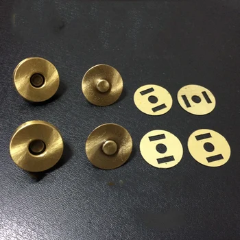 

10sets/lot high quality brass finish leather craft wallet bag metal magnet button