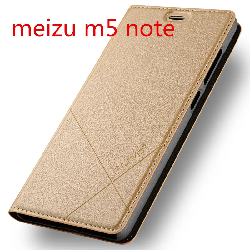 Meizu m5 note чехол из искусственной кожи бизнес-серии флип-чехол для meizu m5 note 5," дюймов#0918 с номером отслеживания - Цвет: gold