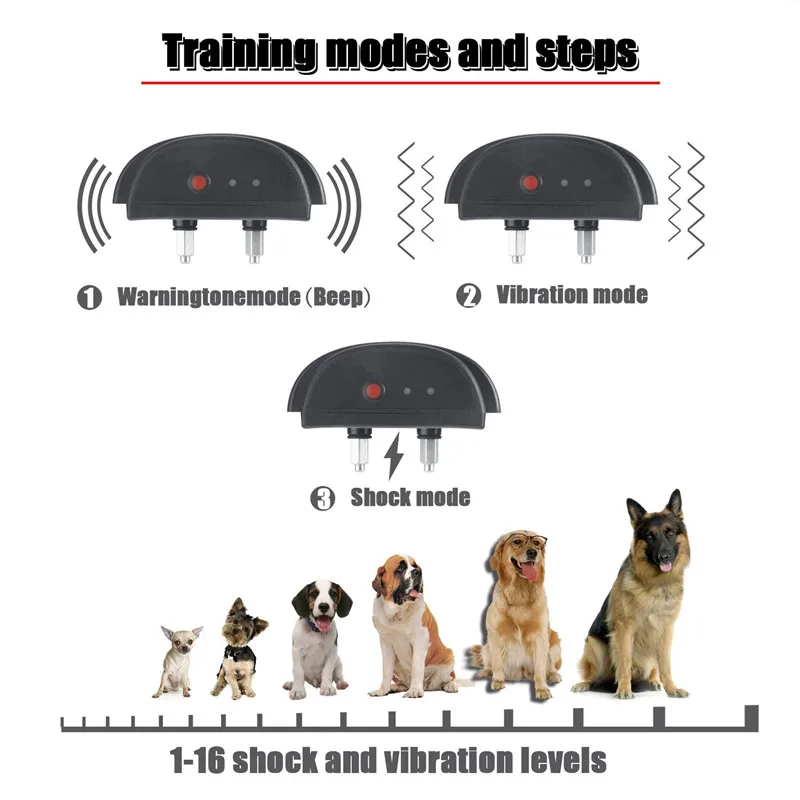 Электрический ошейник для дрессировки собак 500 м с пультом дистанционного управления водонепроницаемый перезаряжаемый ошейник для домашних собак электрический ошейник для дрессировки собак