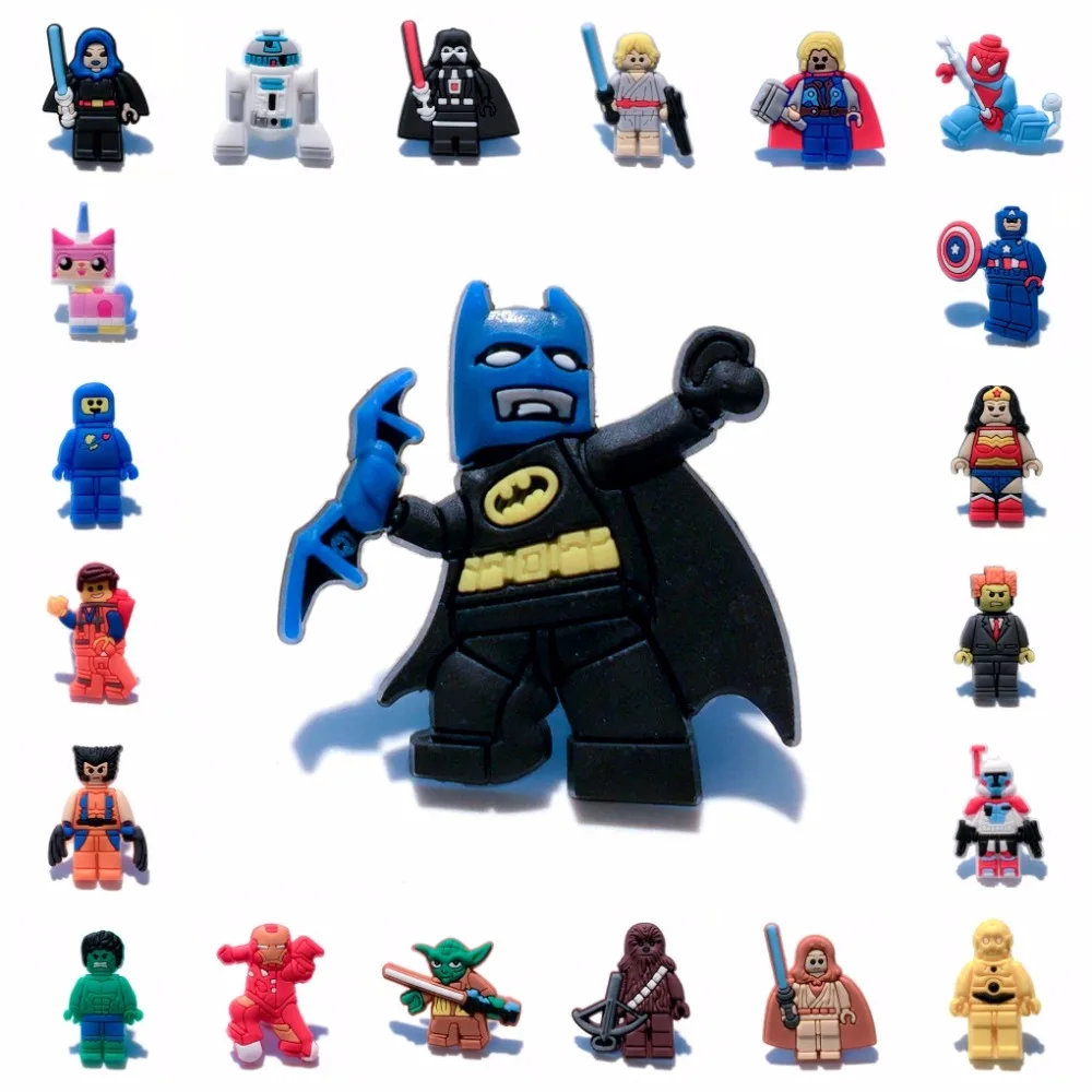 

1pcs Super Hero Batman Superman Hulk Thor PVC Anime Brooch Pins Badge Cartoon Icon Badges Backpack Clothes Hat Decor Home Decor