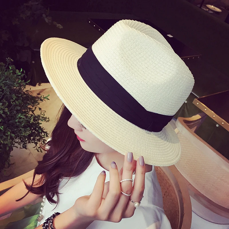 

straw hat summer beach sun hat for women men panama hat