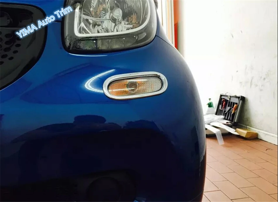 

New Style ! For Mercedes-Benz Smart Fortwo / Forfour 2015 2016 2017 Car Side Turning Signal Lamp Light Cover Cap Trim 2 Pcs