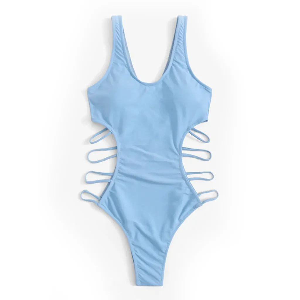 Летний модный сексуальный женский слитный купальник, 1 предмет, бандаж, бикини, купальный костюм, танкини, для пляжа 2019
