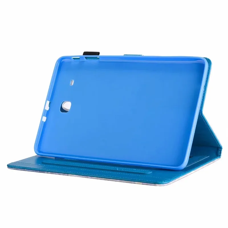 T560 T561 чехол Модный окрашенный Флип PU для Samsung Galaxy Tab E 9 6 SM + стилус|Чехлы планшетов и