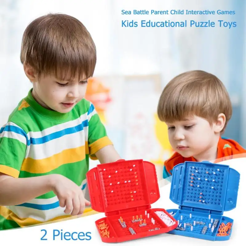 

2pcs Sea Battle Game Ships Strategy Board Game for 2 Players Family Parent Child Interactive Games Kids Education Puzzle Toys