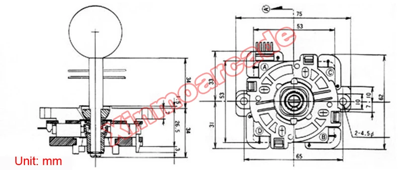 X Sanwa JLF-TP-8YT Joystick 10