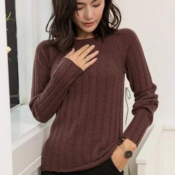 

High Quality Women Sweater 100% Pure Cashmere Knitted Pullovers Female Oneck 5Colors New Fashion Jumpes Ladies Sweaters Girl Top