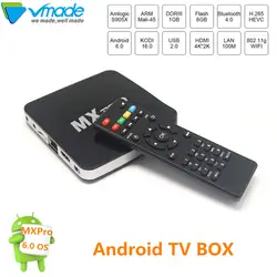 Vmade MXPro умные телевизоры BOX Android 6,0 1 Гб 8 Amlogic S905X 4 ядра беспроводной Wi Fi к Декодер каналов кабельного телевидения поддержка Netflix Flixster hulu