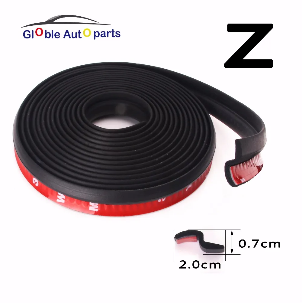 

2 Meter Z Type Adhesive Car Door Seal Noise Sound Insulation Rubber Weather Strips Edge Trim Dust Waterproof Seal Universal