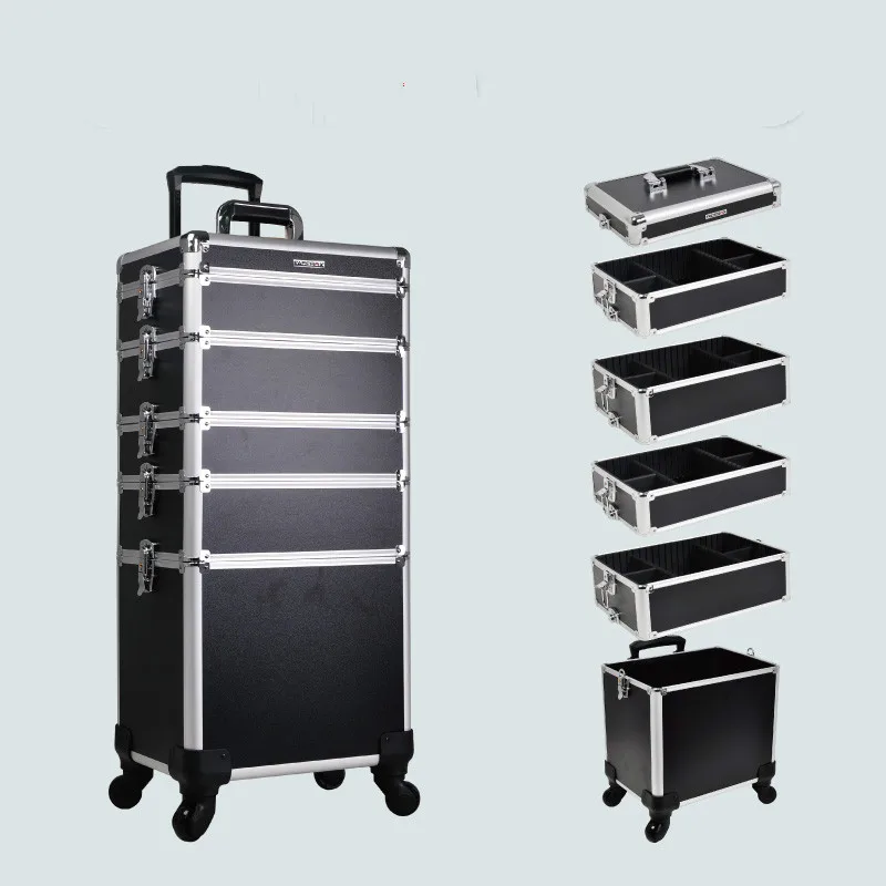 as Box Make up Picture Trolley Kosmetische Beauty Fall Picture Beleuchtete Multi Aluminium As Räder Und Nagel Mit q1SUCxCwZ