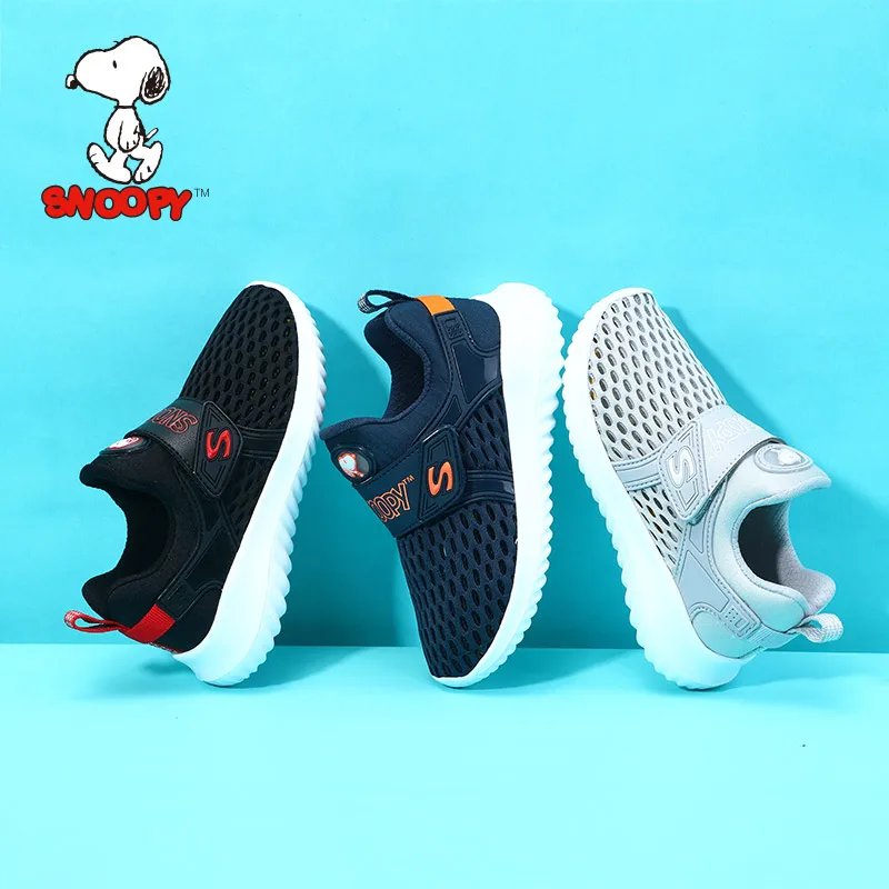 Snoopy/детская обувь Летние кроссовки из сетчатой ткани для мальчиков и девочек