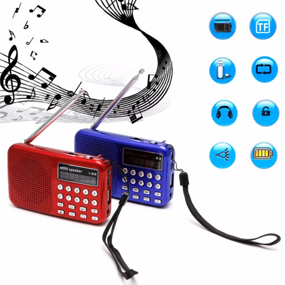 Мини lcd цифровой аудио FM радио динамик USB Micro SD TF карта MP3 музыкальный плеер