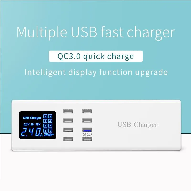 Зарядное устройство HKHUIBANG Usb для IPhone /Samsung /One Plus быстрое зарядное со светодиодным