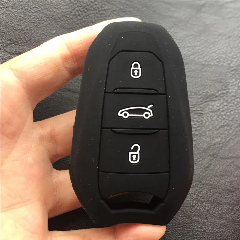 4 цвета силиконовых Ключи чехол держатель для Peugeot 508 301 2008 3008 4008 407 408 citroen c5 c6 C4L