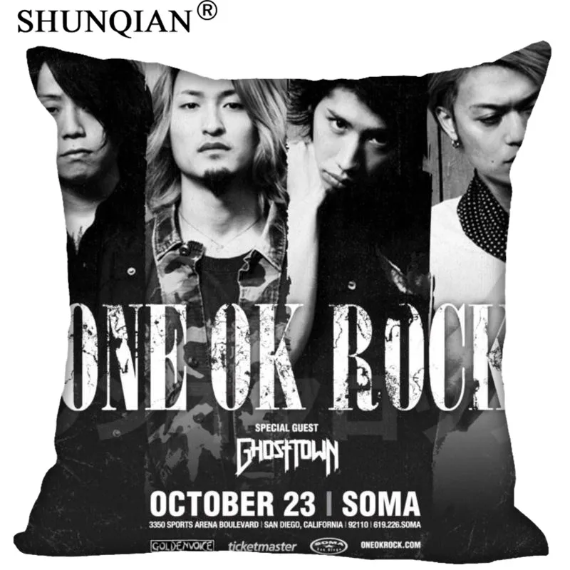 

New arrived Custom Square Pillowcase Popular one ok rock Pillow Case Zippered Free Shipping MORE SIZE 45*45cm