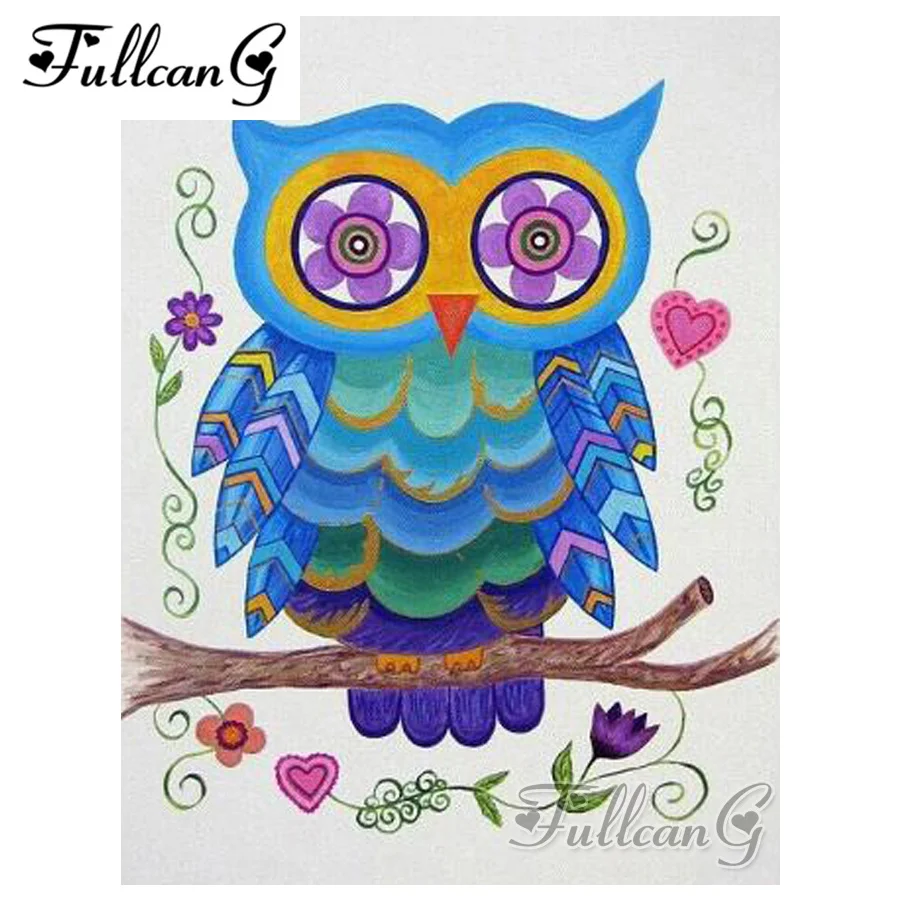 

FULLCANG diy 5d diamond embroidery "cartoon eagl" painting full square/round drill rhinestone cross stitch kits decor FC147