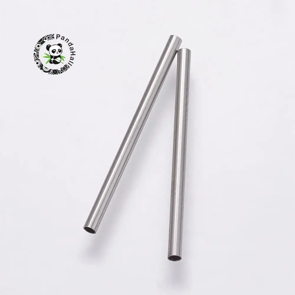 

10/15/25mm 500pcs 304 Stainless Steel Metal Jewelry Making DIY Accessories Tube Beads, Stainless Steel Color