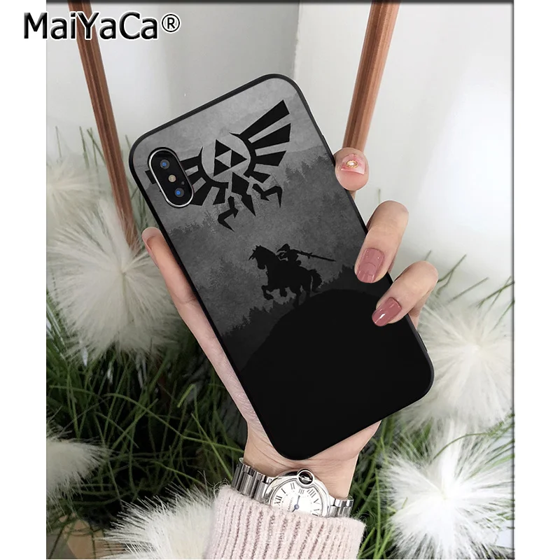 MaiYaCa Legend Of Zeldas черный мягкий чехол из ТПУ для Apple iPhone 8 7 6 6S Plus X XS MAX 5 5S SE XR мобильного