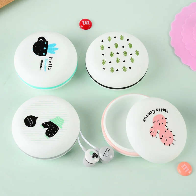 

Glylezee Cute Colorful Plants Cactus Lovely Earbuds In-Ear Earphone for Girls Fresh Gift Box With Microphone for Smart Phone