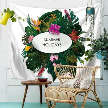 

Green Planting Home Furnishing Tapestry Wall Hanging Sandy Beach Picnic Throw Rug Blanket Camping Tent Travel Sleeping Pad