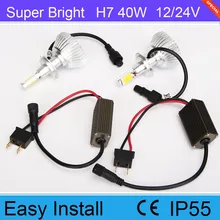 40W H7 6000K 8000K Japanese Beam LED Headlight For Car SUV Offroad 12V 24V