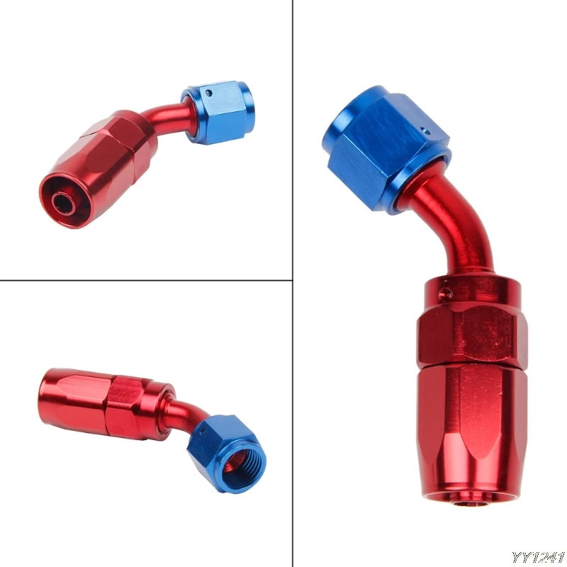 Vehicle AN 6 Fast Flow 45 Degree Swivel Seal Fuel Hose Fitting Cooling