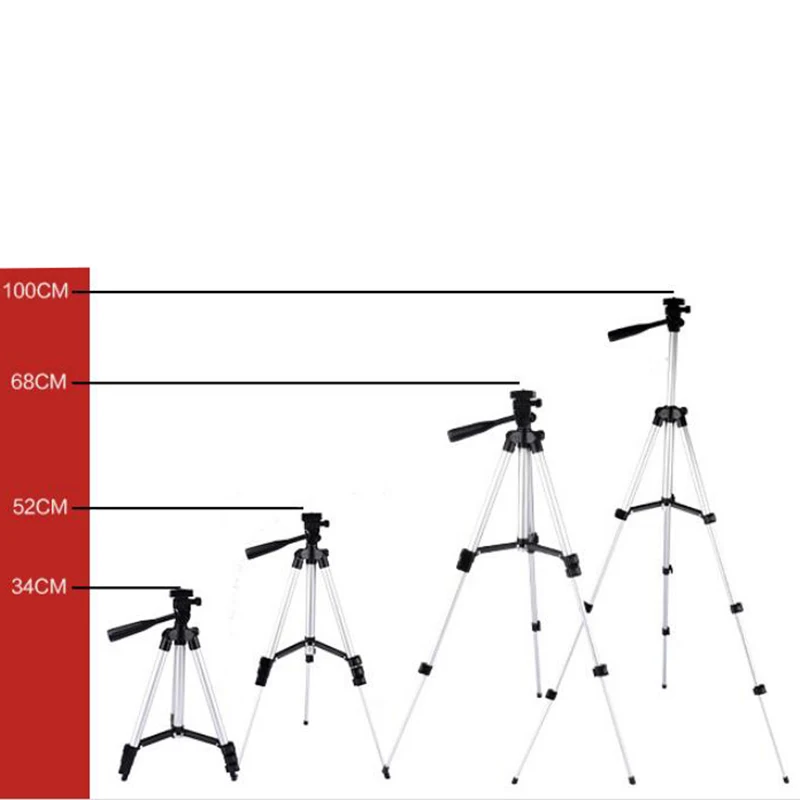 4-القسم حامل ثلاثي من الألمنيوم قابل للتعديل حامل ل أحادي مناظير تأخذ حامل هاتف المحمول تلسكوب مايكرو واحدة ترايبود