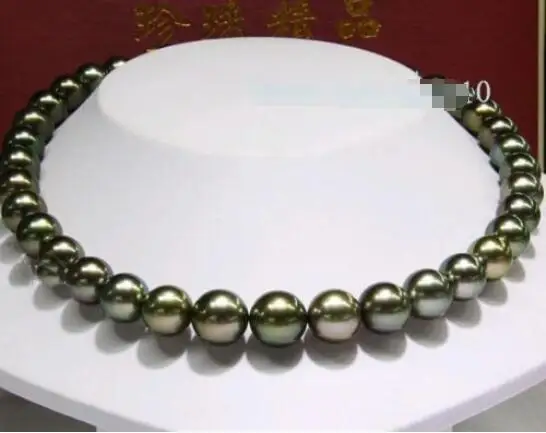 

Free shipping hot sale Women Bridal Wedding Jewelry >> 17" 10-11MM Tahitian Black Pearl Necklace AAAA