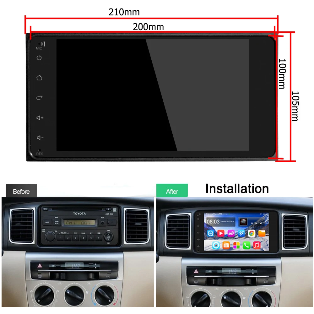 Автомагнитола Panlelo S11 2 Din Android 7 &quot 1080P четырехъядерный процессор головное